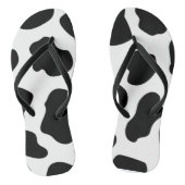 Tongs Impression de vache blanche noire (Semelle)