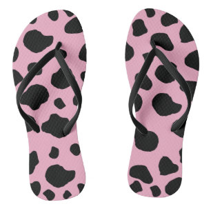 Tongs Impression de vache, Motif de vache, Spots de vach