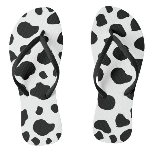 Tongs Impression De Vache, Motif De Vache, Spots De Vach (Semelle)