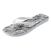 Tongs Impression de zèbre noir et blanc (Incliné)