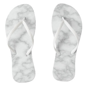 Tongs Impression Marbre blanc