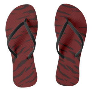 Tongs Impression numérique du tigre rouge