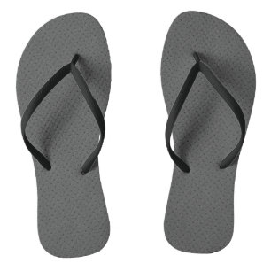 Tongs Impression numérique sur cuir gris perforé