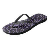 Tongs Imprimé léopard avec changeur de fond violet (Incliné)