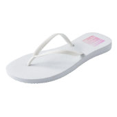 Tongs Initiales du couple | Dégradé rose subtil (Incliné)