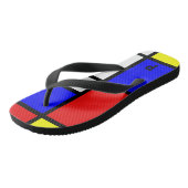 Tongs Initiales Piet Mondrian Style Art moderne Motif (Incliné)