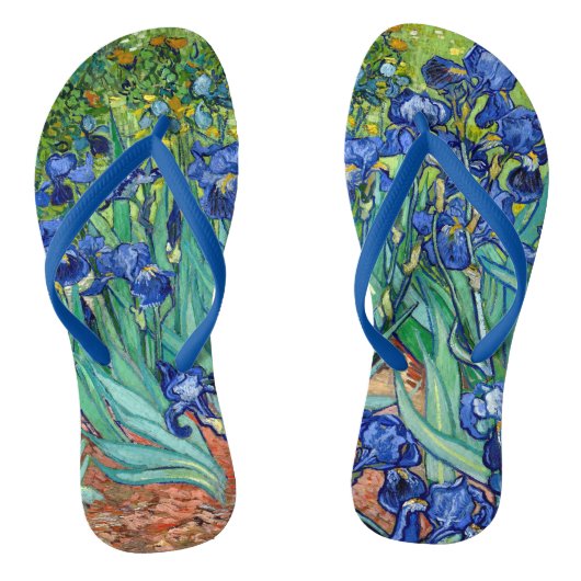 Tongs Irises Vincent van Gogh Peinture Flip Flops (Semelle)