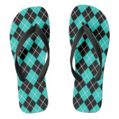 Tongs Jacquard Turquoise Rétro Flip Flops (Semelle)