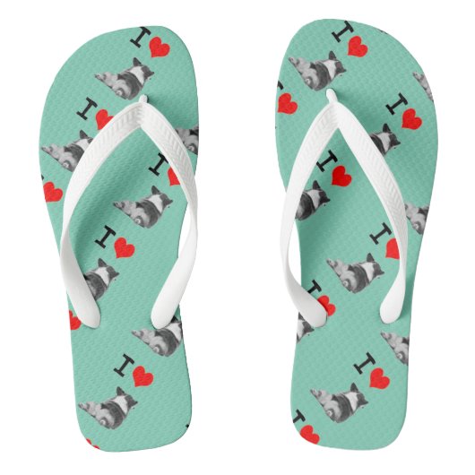 Tongs J'aime des bouts de corgi (Semelle)
