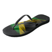 Tongs Jamaica flag brush stroke, flag national (Incliné)
