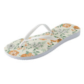 Tongs Jardin Jaune doux motif floral (Incliné)