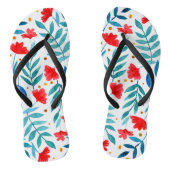 Tongs Jardin magique - rouge et turquoise (Semelle)