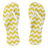Tongs Jaune Zigzag, Jaune Chevron, Motif géométrique (Semelle)