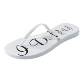 Tongs Je Le Fais ! Flip Flops de mariée le jour du maria (Incliné)
