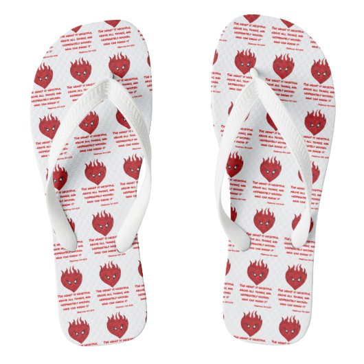 Tongs Jeremiah 17:9 KJV Bible Ecriture Tout-En Unisex (Semelle)