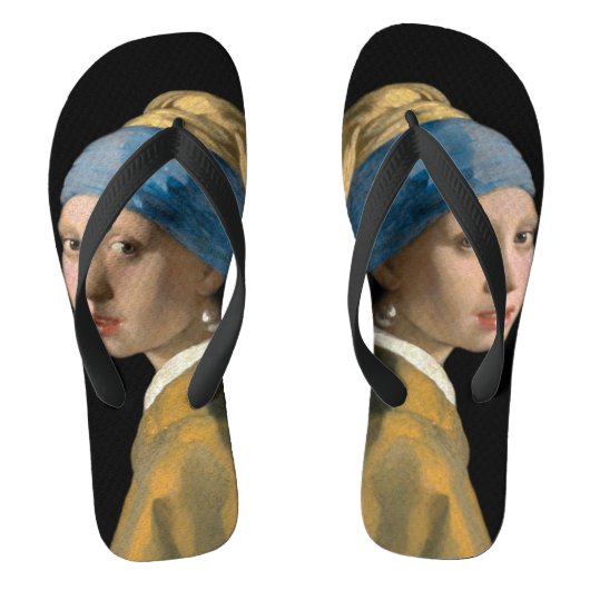 Tongs Johannes Vermeer - Fille avec une oreille perle (Semelle)