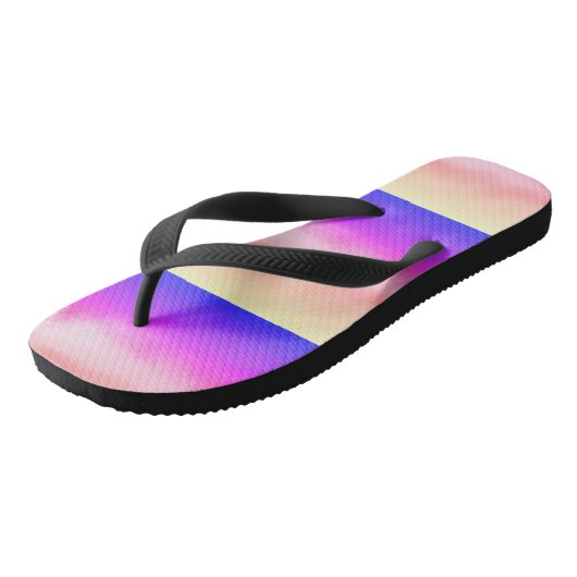 Tongs Joli JAUNE PUPLE Femme Moderne Flip Flops (Incliné)