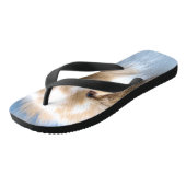 Tongs Joli lapin blanc et brun flamand (Incliné)