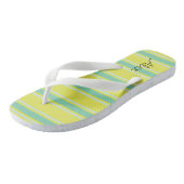 Tongs Joli monogramme l motif à rayures lumineuses tenda (Incliné)