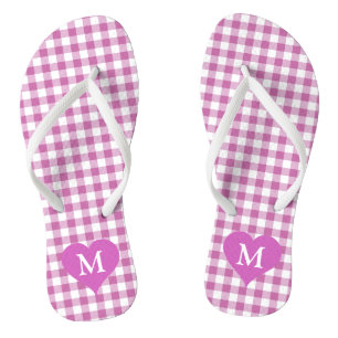 Tongs Joli Monogramme rose coché