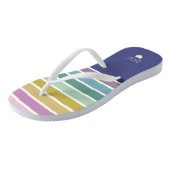 Tongs Joli Motif rétro rayé (Incliné)