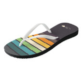 Tongs Joli Motif rétro rayé (Incliné)