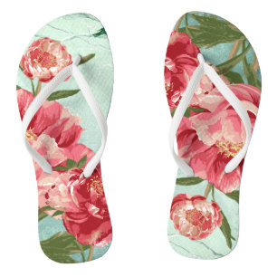 Tongs Joli Retro Flower Mode Chintz Peony n Bird
