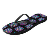 Tongs Jolie couleur violet Mandala Mystique (Incliné)