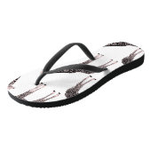 Tongs Jolie Giraffe noire blanche rose (Incliné)