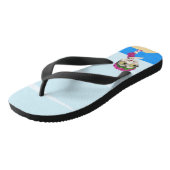 Tongs Jolie petite nageuse Yeux globuleux Rose (Incliné)