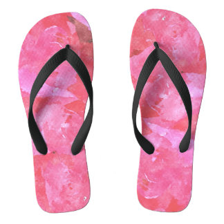 Tongs Jolie rose rose rose Aquarelle Dames