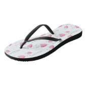 Tongs Jolies fleurs motifs Slim Straps Flip Flops (Incliné)
