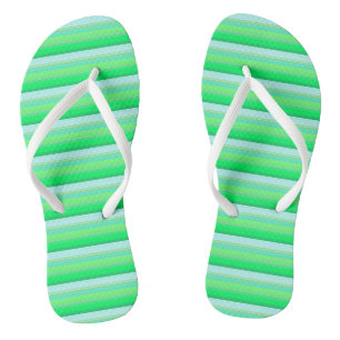 Tongs Jolies rayures vert aqua