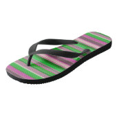 Tongs Jolies rayures vert violet (Incliné)