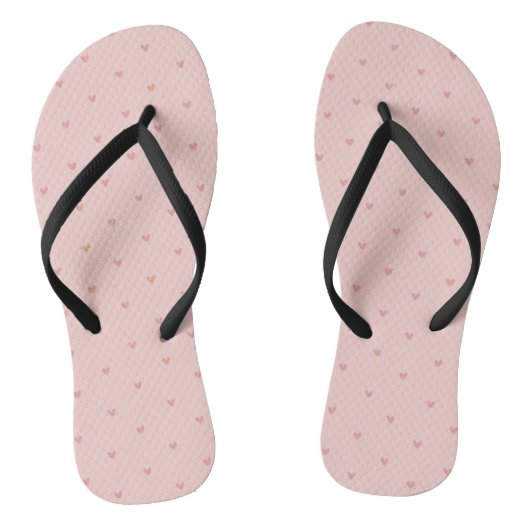 Tongs Jolis cœurs roses pastel (Semelle)