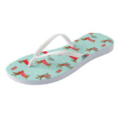 Tongs Jote Dachshund Chien Neige Vacances d'hiver (Incliné)