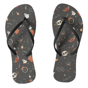 Tongs Jote Éffrayant Whimsical Halloween Motif Arrière -