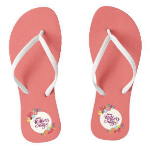 Tongs Jour des mères florales élégantes Retourner les