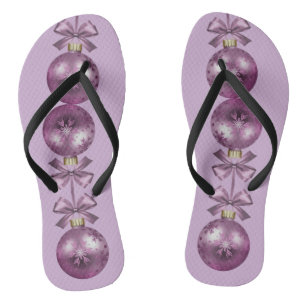 Tongs Jours fériés de violet de Noël