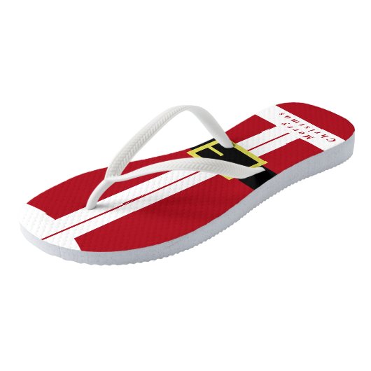 Tongs Joyeux Noël - Père Noël - Soyez heureux (Incliné)