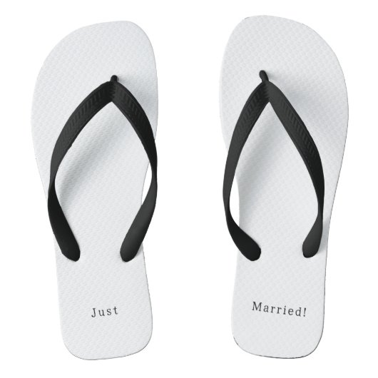 Tongs Just Maried Quote Wedding and Mariage Text (Semelle)