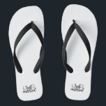 Tongs Just Maried Wedding Mariage Slippers<br><div class="desc">Papiers à plume - Just Maried</div>