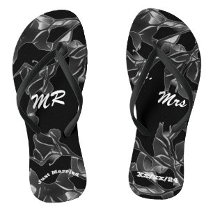 Tongs Juste marié Black Var