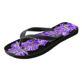 Tongs Kalaheo Hawaïen Hibiscus Tapa Violet Flip Flops (Incliné)