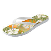 Tongs Kalani Tie Dye Mélange Hibiscus Tropical - Orange (Incliné)