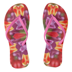 Tongs Kaleidoscope de tulipes colorées