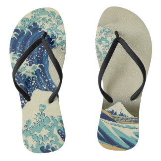 Tongs Katsushika Hokusai - La Grande vague au large de K