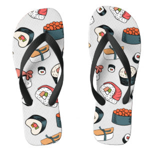 Tongs Kawaii Sushi Rolls Motif Slip-On Baskets