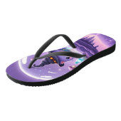 Tongs Kawaii Witch Snow Globe Flip Flops (Incliné)