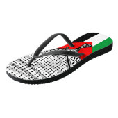 Tongs Keffiyeh Écharpe palestinienne tissu traditionnel (Incliné)